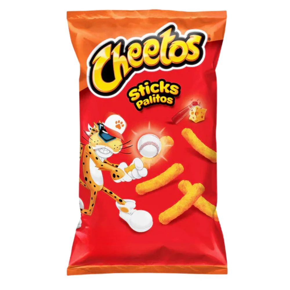 Cheetos Sticks, cheese-flavored corn sticks with ketchup flavor 96g (pack of 24)