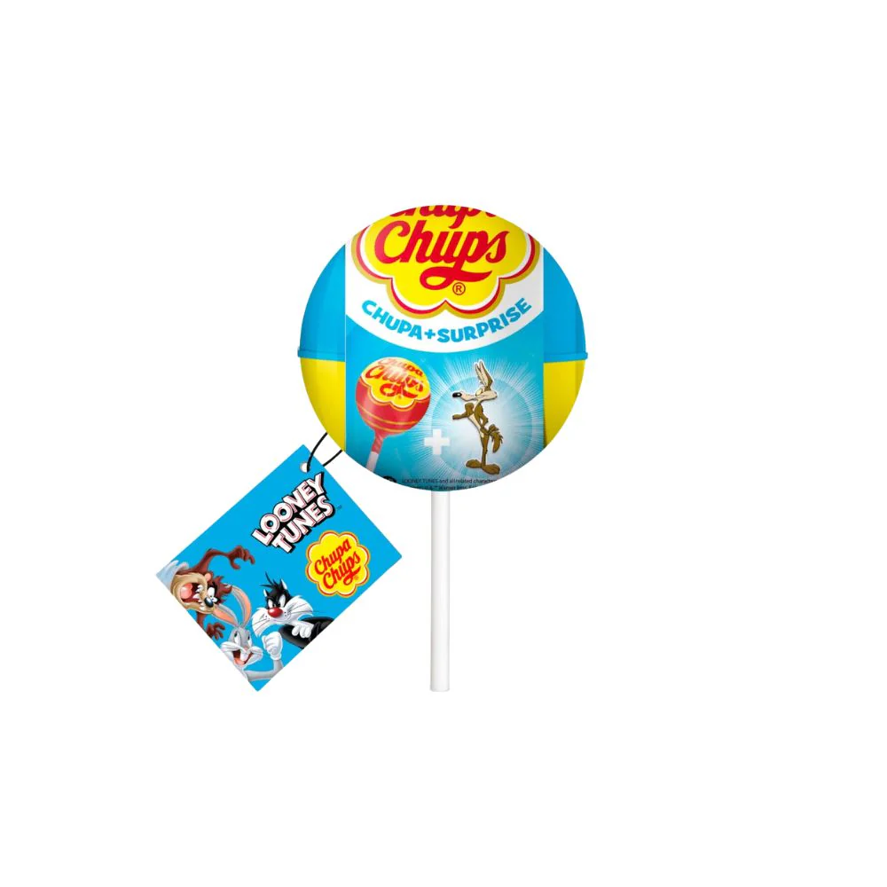 Chupa Chups Surprise Looney Tunes, lollipop with surprise 12g (pack of 16)