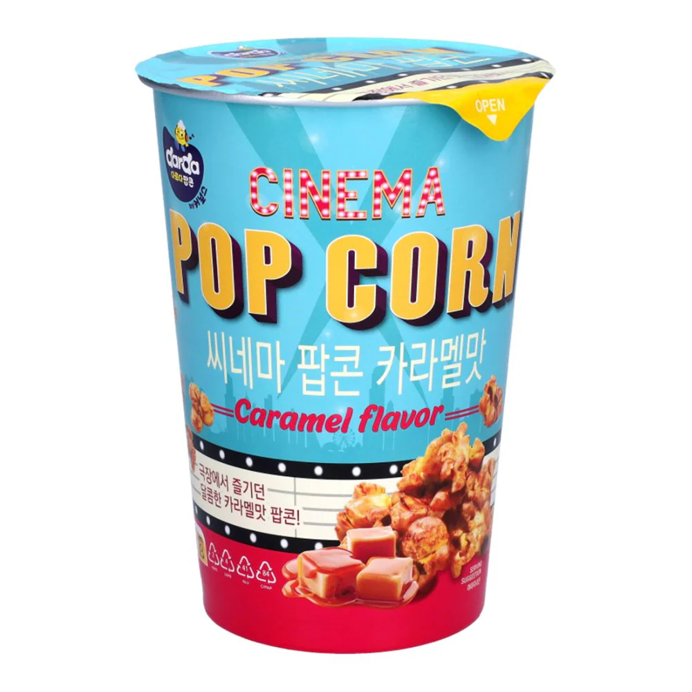 Cinema Popcorn Caramel Flavor, caramel-flavored popcorn 65g (Pack of 30)