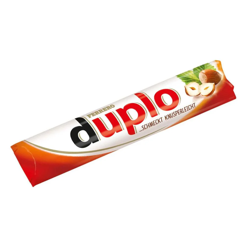 Duplo, chocolate bar with hazelnut cream and wafer 18.2g (Pack of 40) 