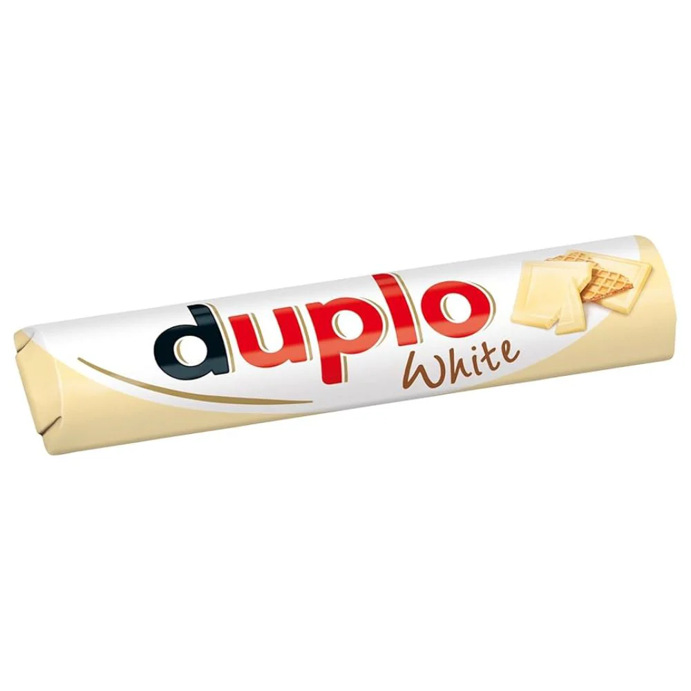 Duplo White, white chocolate bar with wafer 18.2g (Pack of 40) 