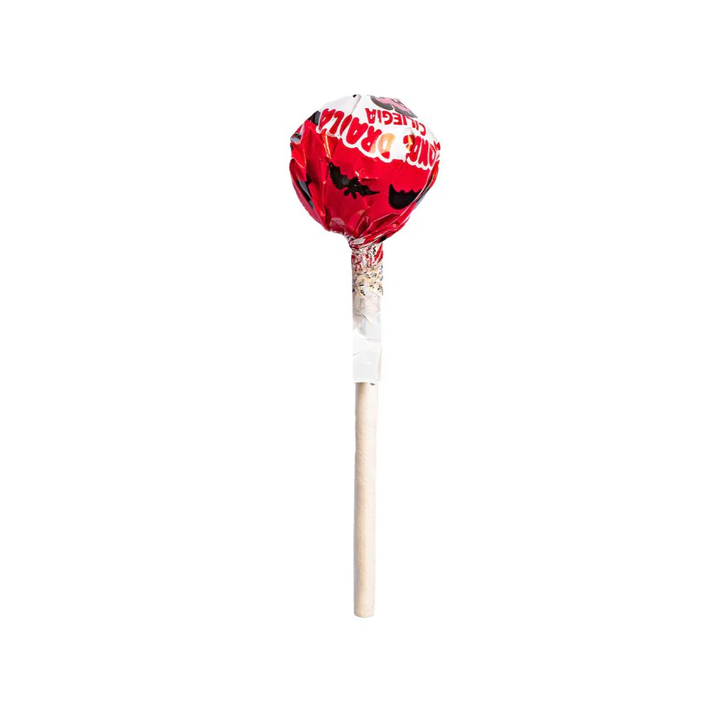 Count Dracula Lollipop Cherry, lollipop with cherry-flavored chewing gum 8.5 g (Pack of 200)