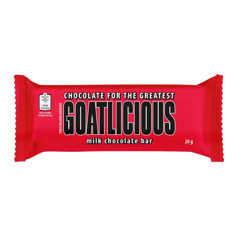 Goatlicious Milk Chocolate Bar, 20g milk chocolate bar (Pack of 150)