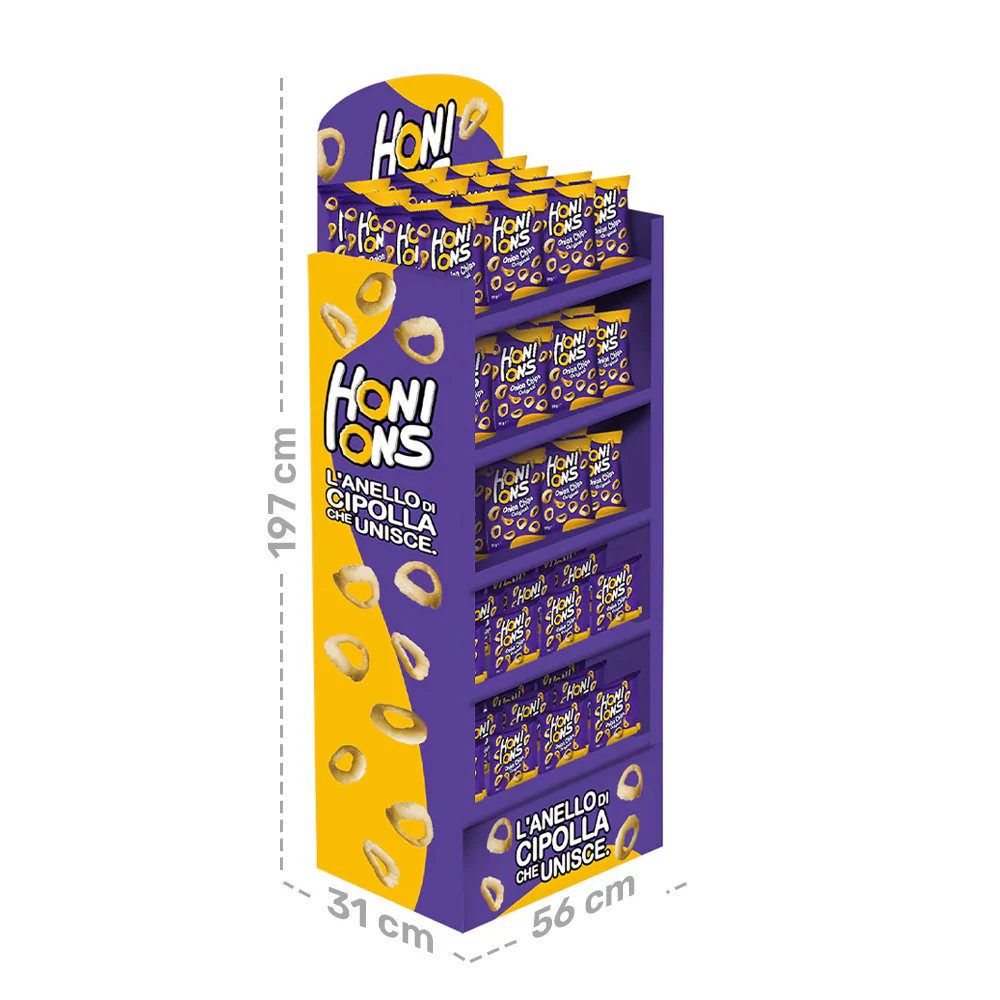 Honions Floor Display of 48 x 70 g + 72 x 20 g, ready-to-use display for your point of sale 