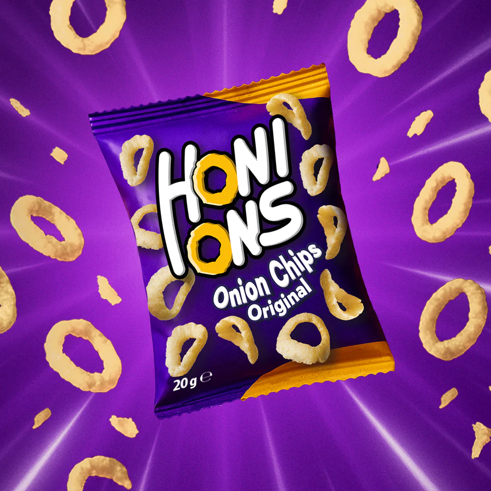 Honions Onion Rings, onion-flavored chips 20g (Pack of 36) - Image 2