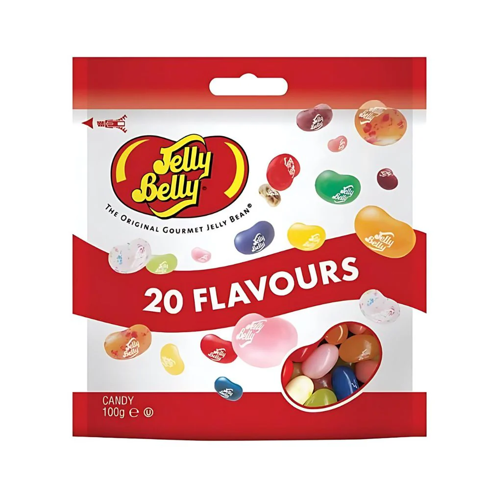 Jelly Belly 20 Flavours, fruit candies 70g (Pack of 12) 