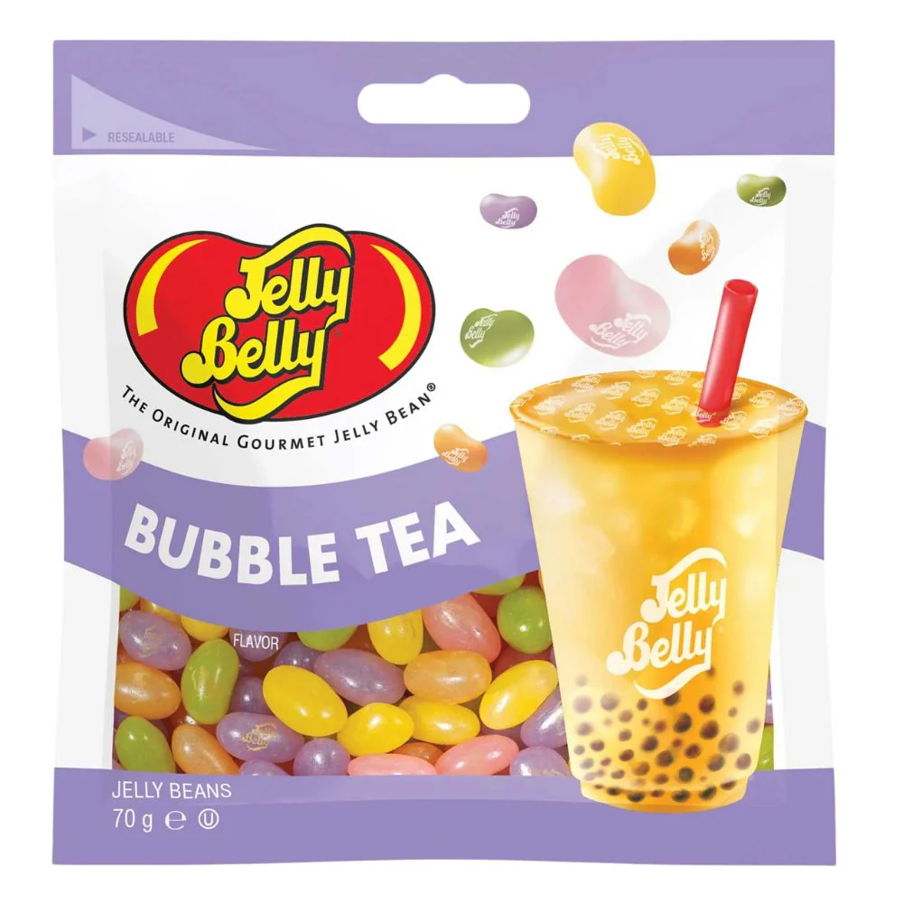 Jelly Belly Bubble Tea, bubble tea flavored candies 70g (pack of 12) 