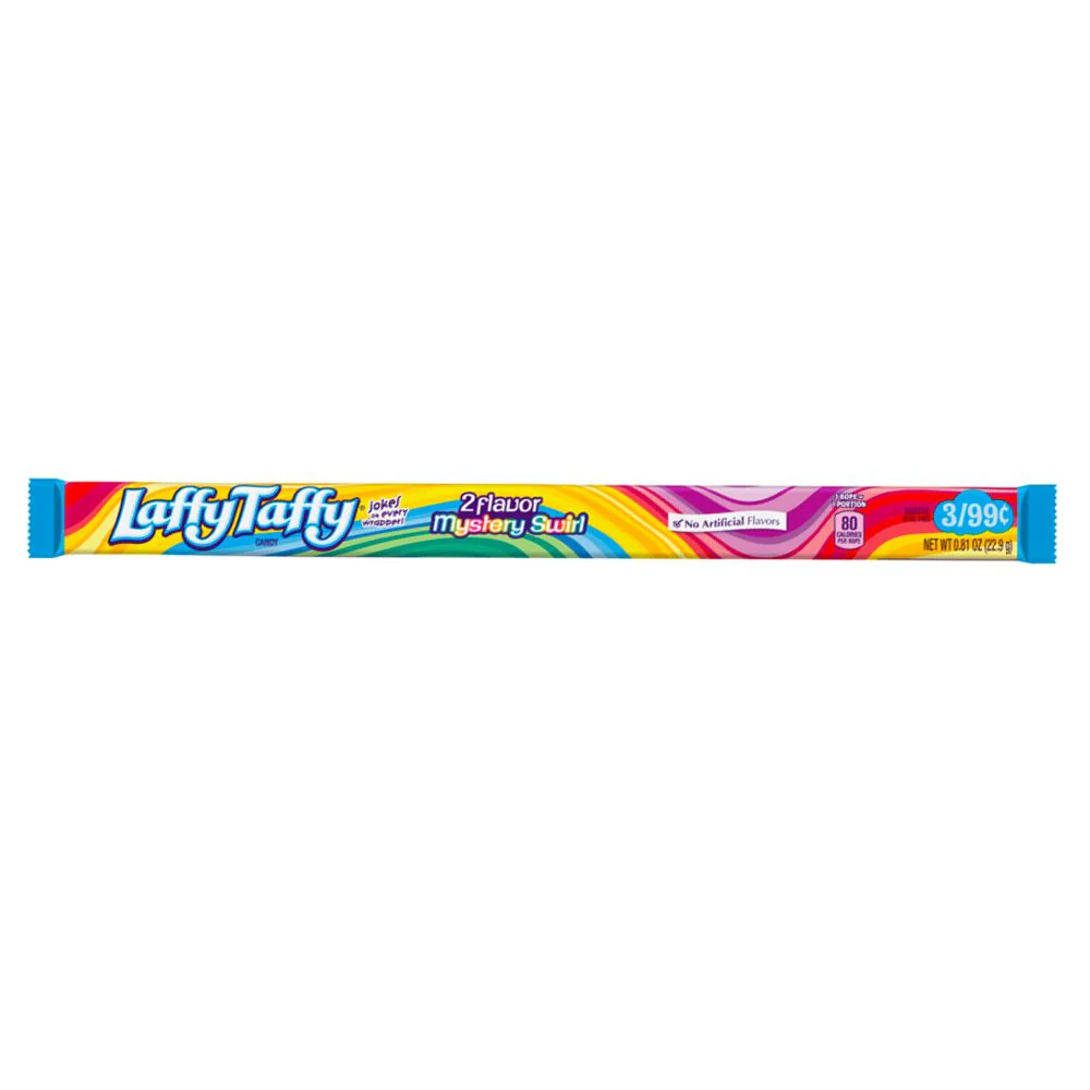 Laffy Taffy Rope Mystery Swirl, mysterious flavored candy 23g (pack of 24)