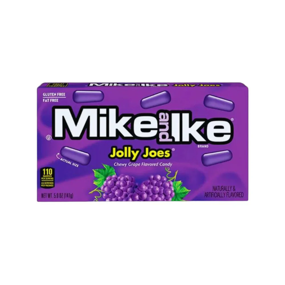 Mike And Ike Jolly Joes, grape candies 22g (Pack of 24)