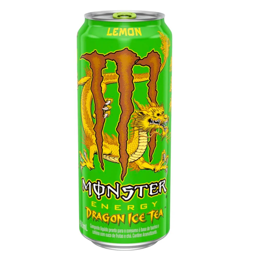 Monster Dragon Ice Tea Lemon, lemon energy drink 473ml (pack of 6)