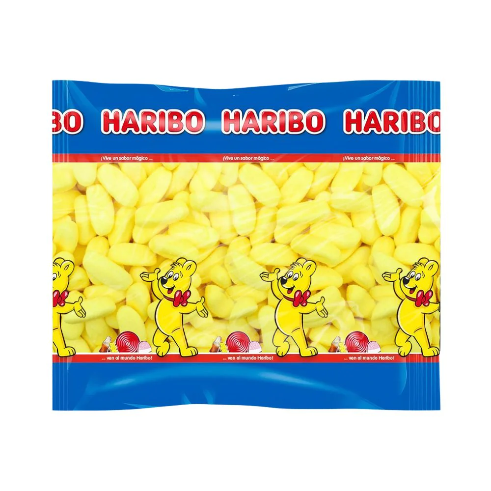 Haribo Softness Bananas, banana-flavored gummy candies (Pack of 1.5kg)