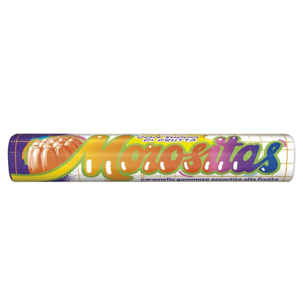 Morositas Assorted Fruit, fruit gummy candy 34g (Pack of 24)