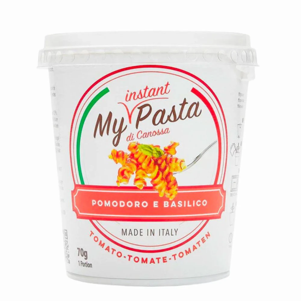 My Instant Pasta Tomato and Basil, fusilli with tomato and basil 70g (pack of 12)