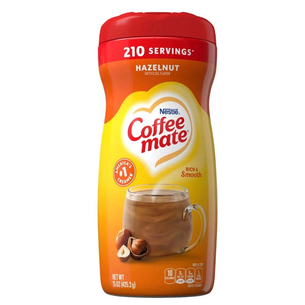 Nestlé Coffee-Mate Hazelnut, hazelnut-flavored powder blend 425.2g (Pack of 6)