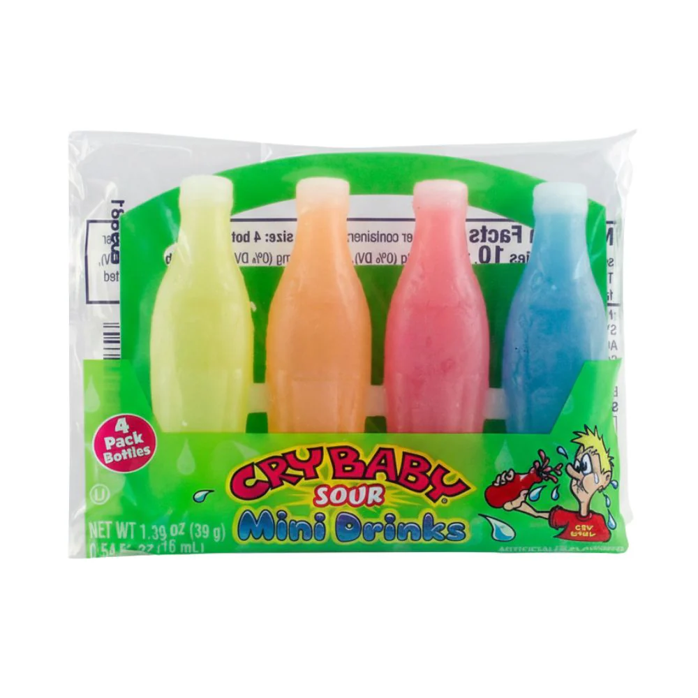 Nik'L'Nip Cry Baby Sour Mini Drink, caramelle liquide aspre al gusto di frutta da 16ml (Confezione da 18)