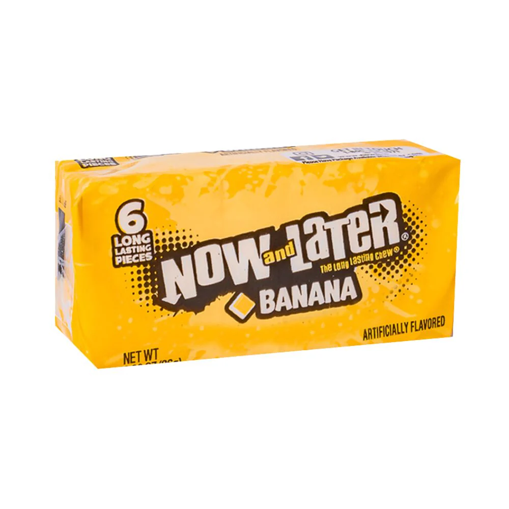 Now Later Banana, banana candy 26g (Pack of 24)