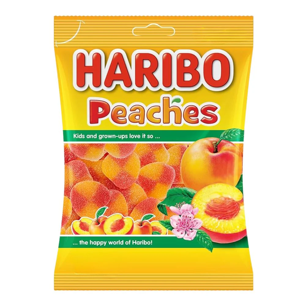 Haribo Peaches, peach-flavored gummy candies (1kg pack) 