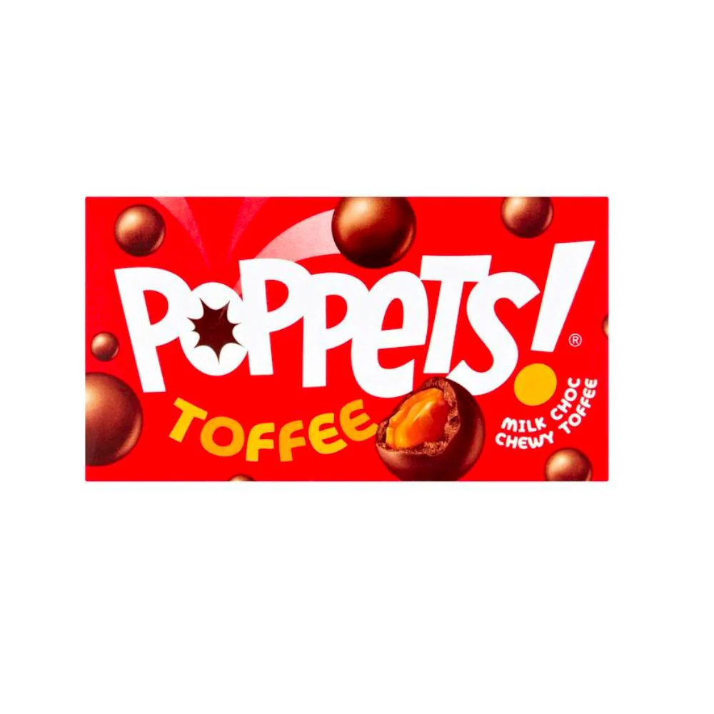 Poppets! Toffee, 39g toffee cream-filled chocolates (Pack of 36) 