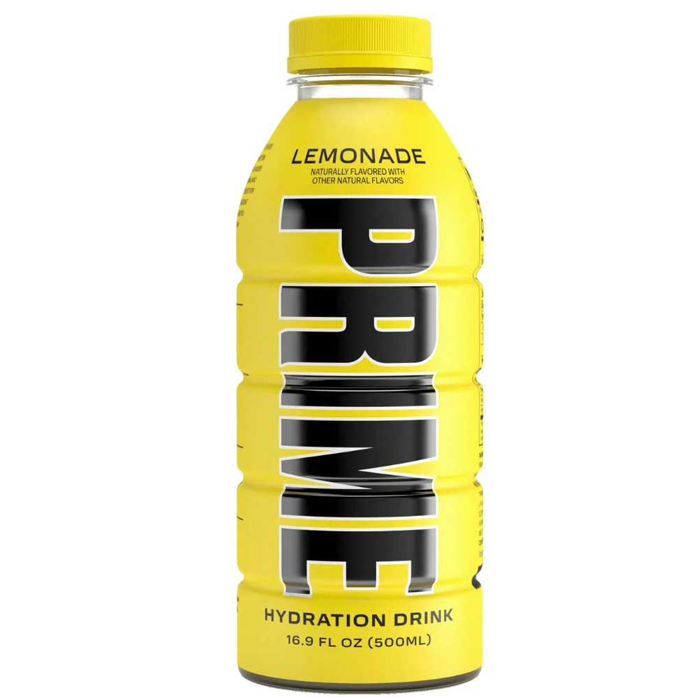 Prime Hydration Lemonade, Logan Paul's lemon-flavored energy drink 500ml (Pack of 12)