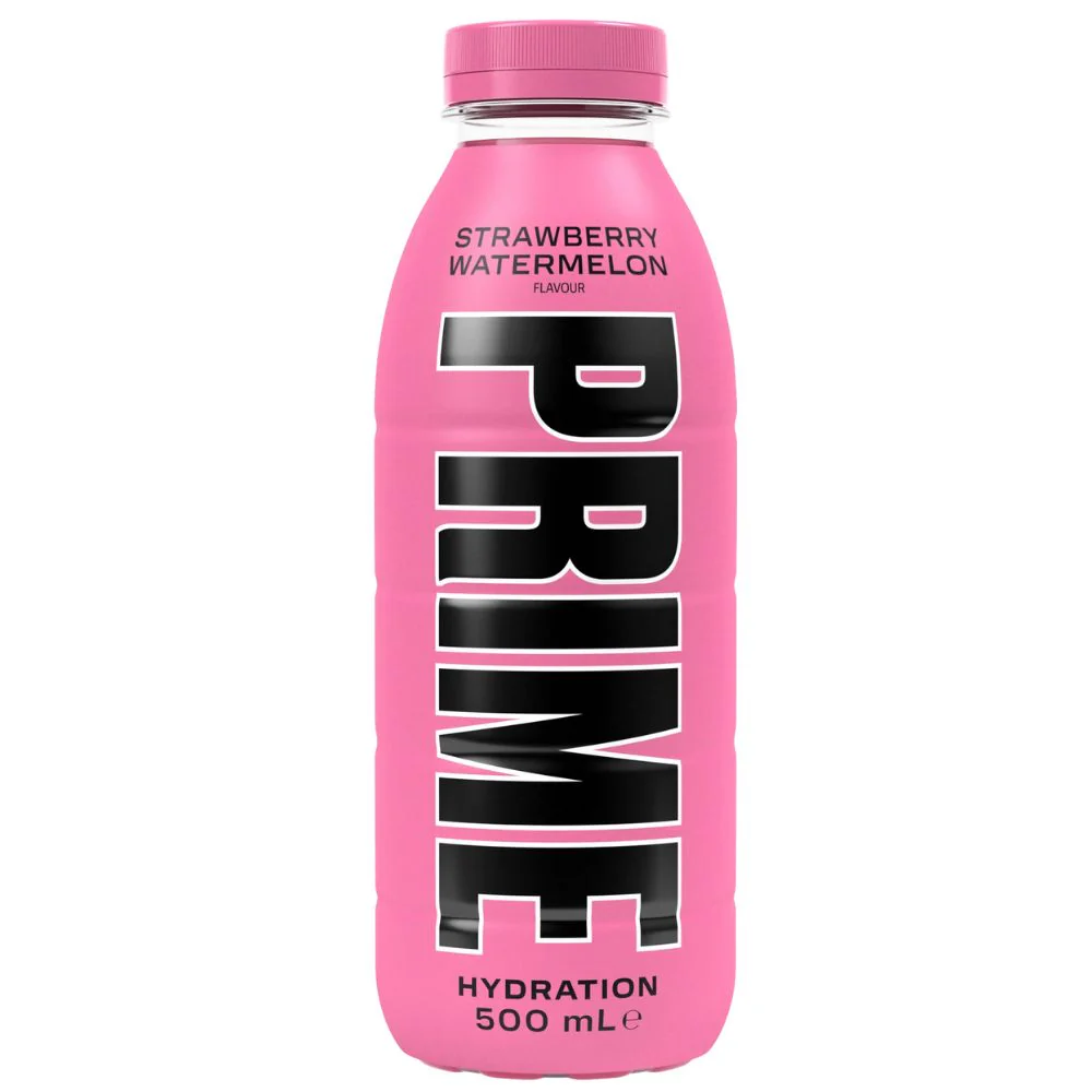Prime Hydration Strawberry Watermelon, Logan Paul's strawberry and watermelon energy drink 500ml (Pack of 12)