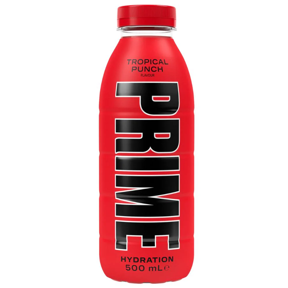 Prime Hydration Tropical Punch, fruit-flavored drink 500ml (Pack of 12)