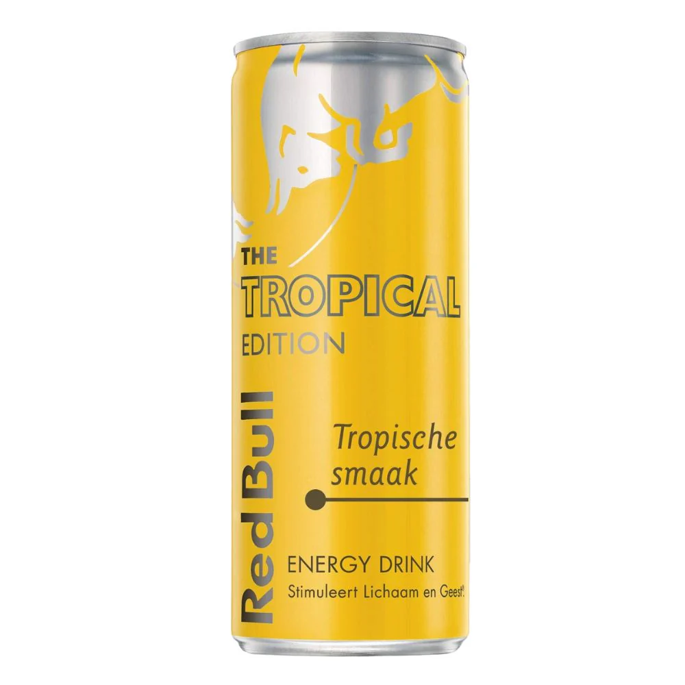 Red Bull Tropical Edition, tropical fruit energy drink 250ml (Pack of 12)