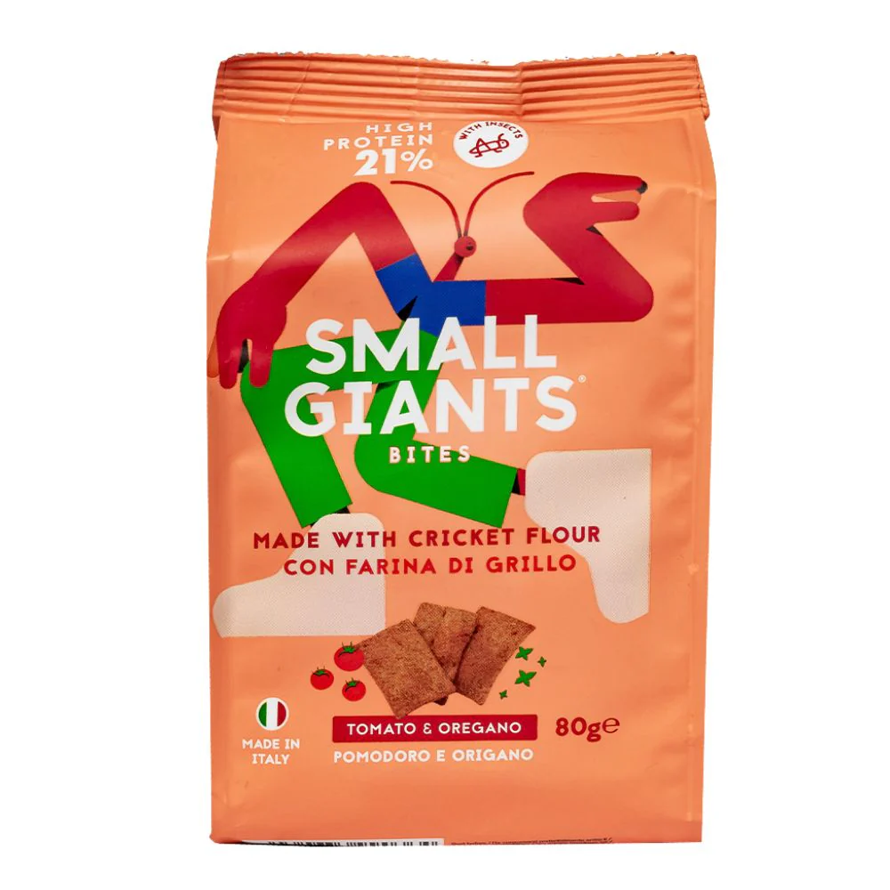 Small Giants Bites Tomato & Oregano, bites flavored with tomato and oregano taste 80g (Pack of 8)