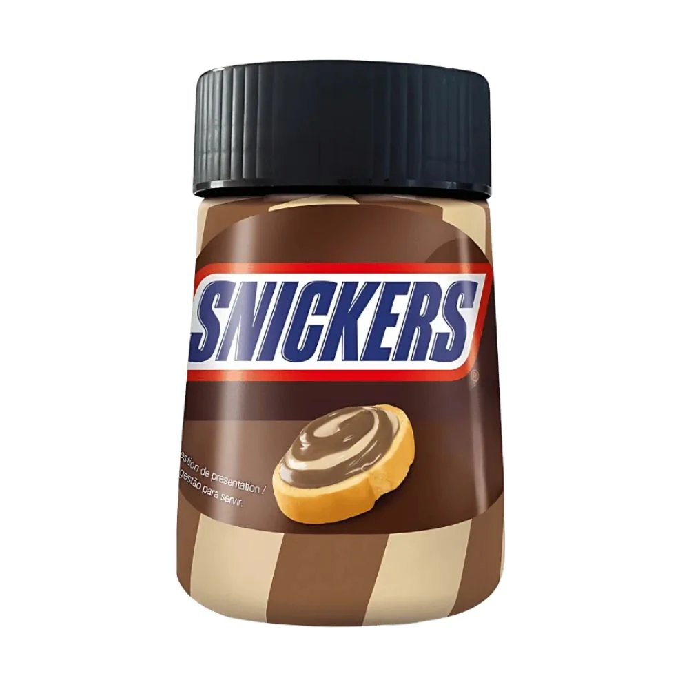 Snickers Spread, chocolate spread with peanuts and caramel flavor, 350g (Pack of 6)