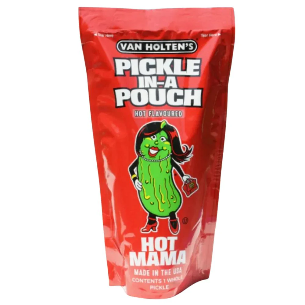 Van Holten's King Size Pickle - Hot Mama, spicy single-serving pickle in brine 167g (Pack of 12)