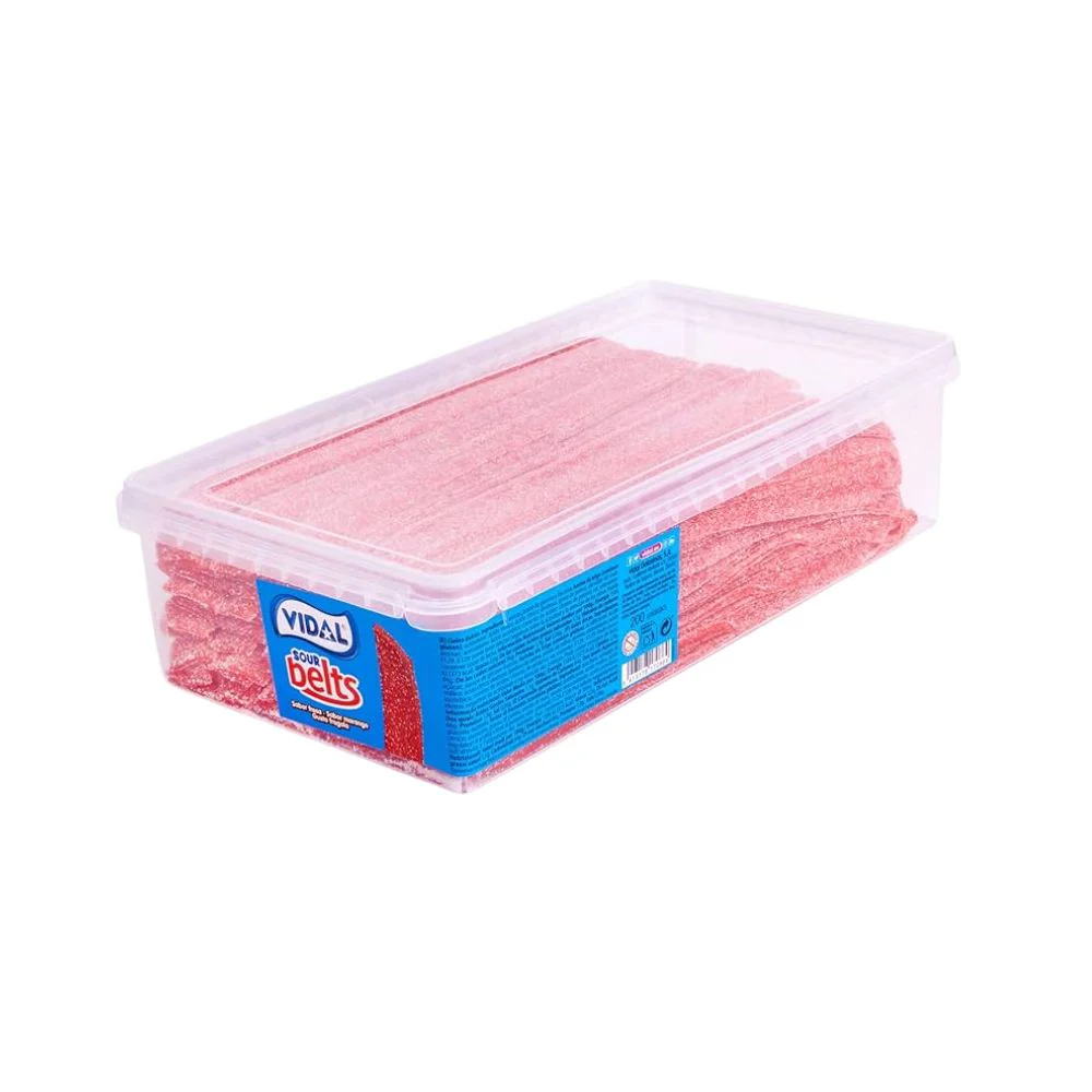 Vidal Sour Belts Strawberry, strawberry-flavored candies (2kg Pack)