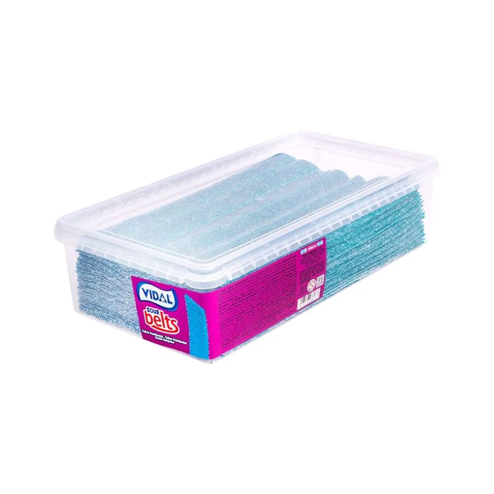 Vidal Sour Belts Raspberry, raspberry-flavored candies (Pack of 2kg) 
