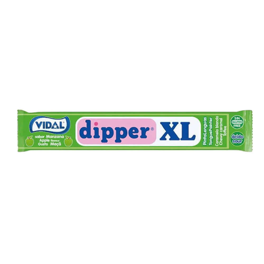 Vidal Dipper XL Apple, apple-flavored candies 10.5g (Pack of 100)