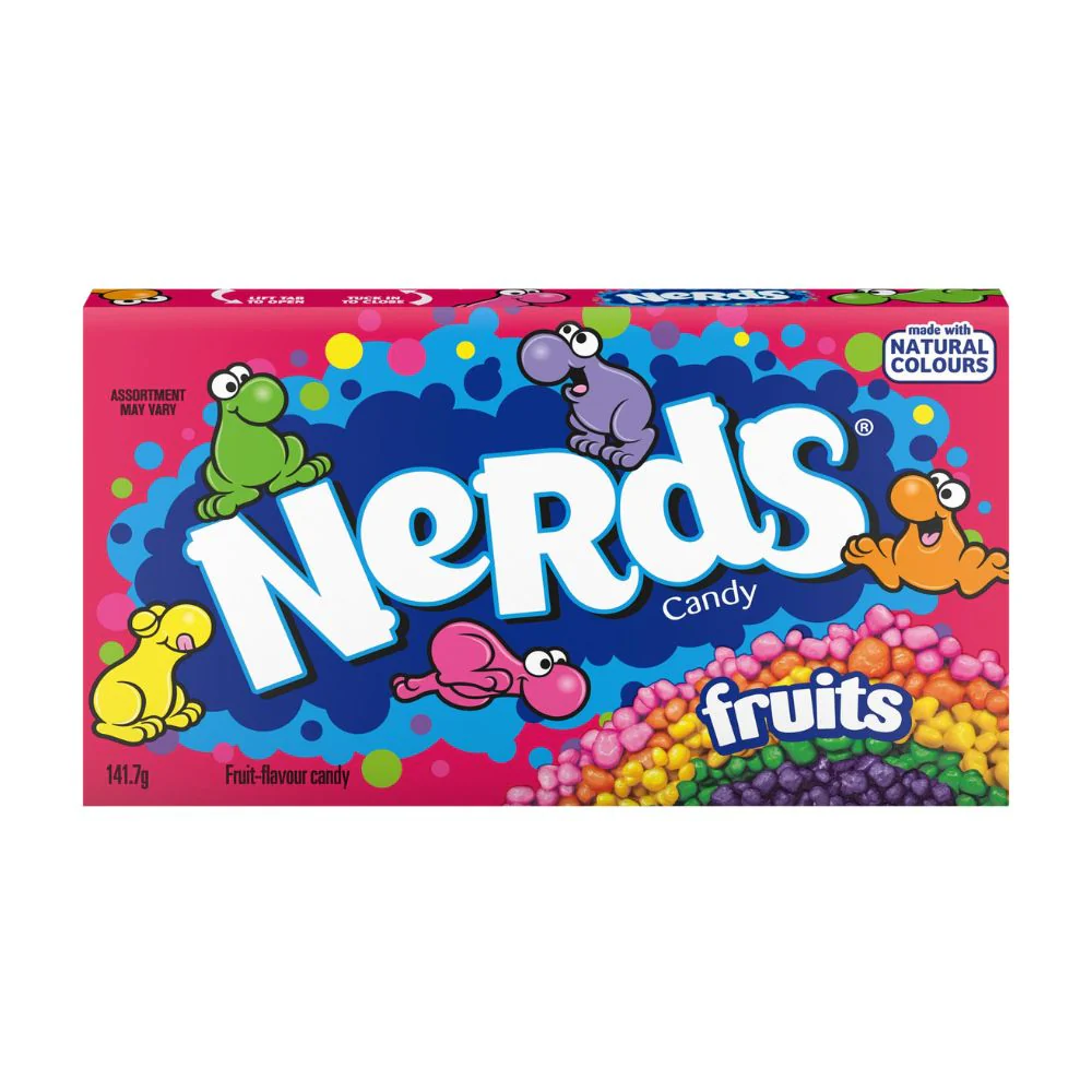 Wonka Nerds Fruits, fruit candies 141g (Pack of 12) 